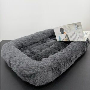 MidWest Homes for Pets Bolster Dog or Cat Bed 18L-Inch Gray Comfortable Bolster